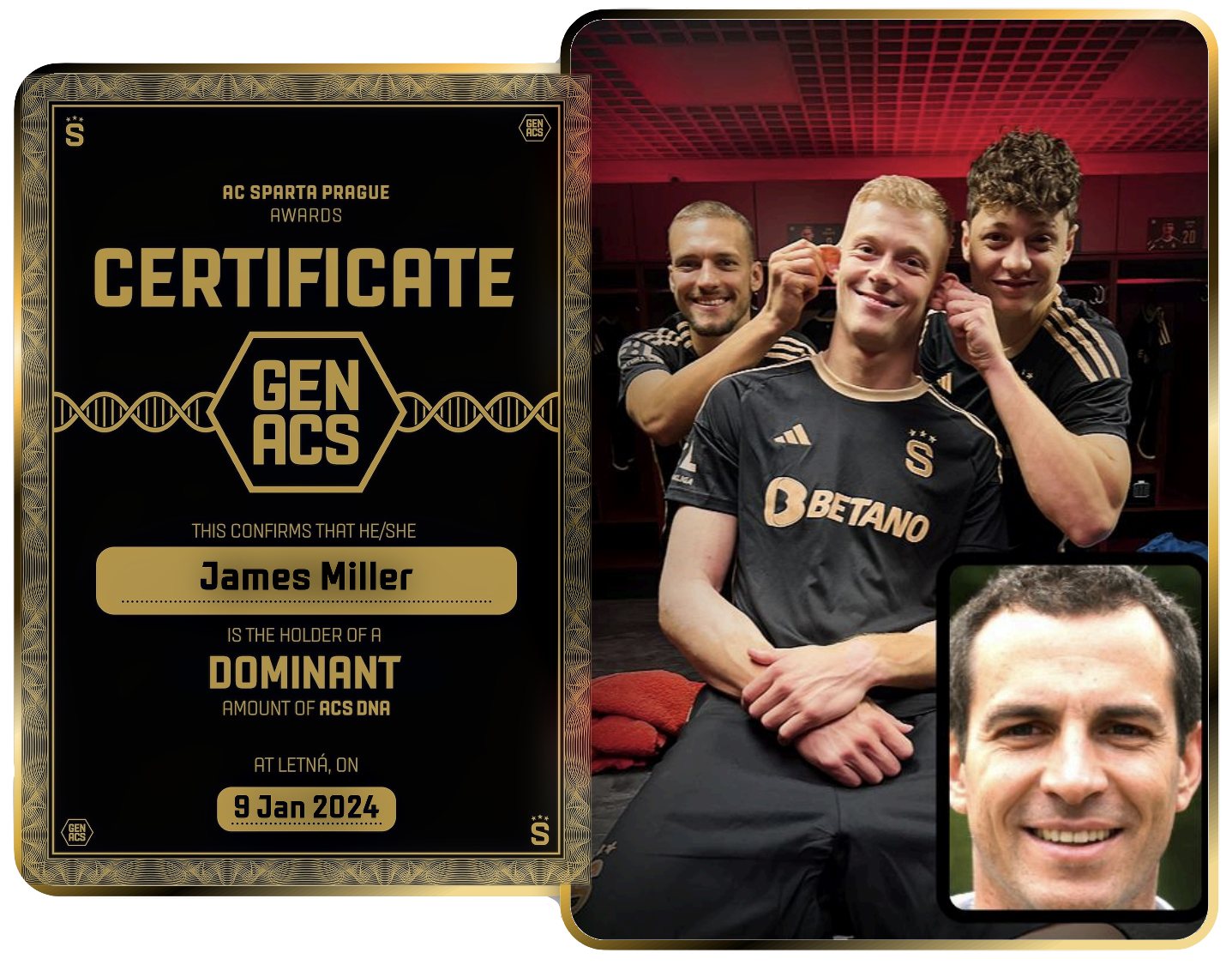 GenACS certificate and personalized poster with fan's photo